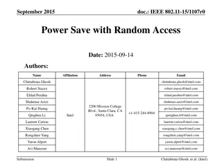 IEEE 802.11-15/1107r0 Power Save with Random Access Study