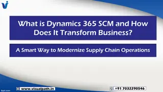 Microsoft Dynamics 365 Supply Chain Training by