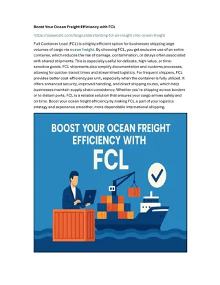 Boost Your Ocean Freight Efficiency with FCL