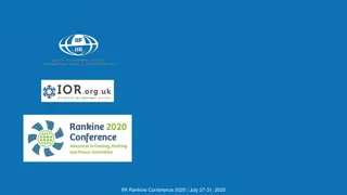 IIR Rankine Conference 2020: July Event Highlights