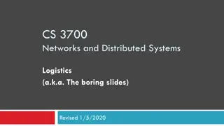 CS 3700 Networks and Distributed Systems Overview