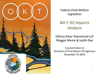 Impact Analysis of Federal Child Welfare Legislation Bill C-92