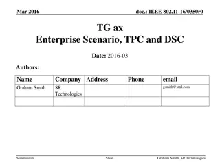 IEEE 802.11-16/0350r0: TPC and DSC for Enterprise Scenario