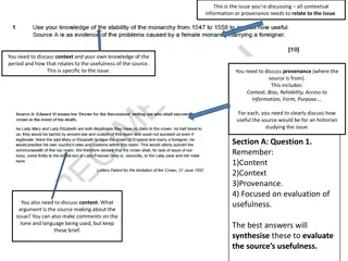 Historical Evaluation: Female Rule in the 1550s