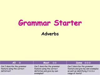 Utilizing Adverbs in Sentences for Enhanced Descriptions