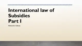 International Law of Subsidies and State Aid Regulations Explained