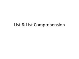 Introduction to Python Lists and List Comprehension