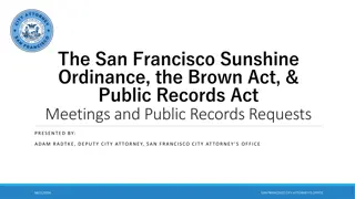 Understanding the Sunshine Ordinance & Brown Act in San Francisco