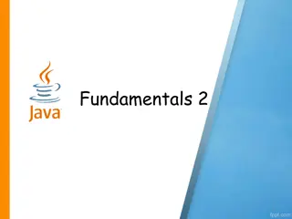 Java Programming Fundamentals and Data Types