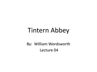 Exploring Nature's Beauty: Tintern Abbey by William Wordsworth