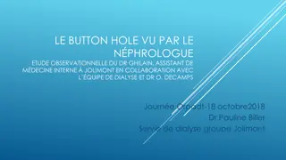 Study on Buttonhole Technique in Hemodialysis Patients