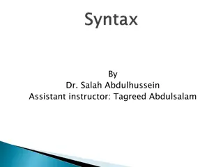 Understanding Syntax in Linguistics