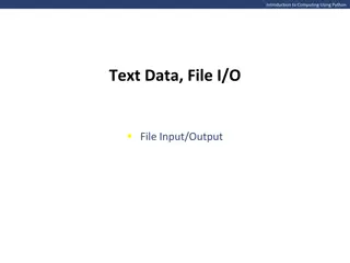 Introduction to Python File Input/Output Operations