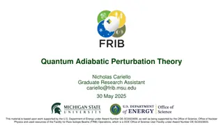 Quantum Adiabatic Perturbation Theory Overview