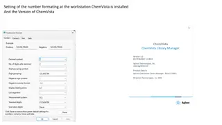 ChemVista Workstation: Number Formatting and Mass Spectra Analysis