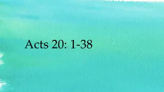 Paul's Journey from Macedonia to Jerusalem - Acts 20:1-38
