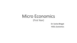 Micro Economics First Year Course Overview by Dr. Savita Bhagat