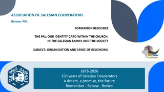 Salesian Cooperators: Organization and Sense of Belonging for Mission Success