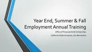 Employment Training and Policies at California State University, San Bernardino