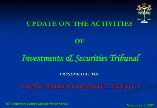 Investments & Securities Tribunal Activities Update