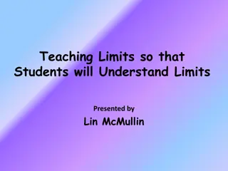 Understanding Limits in Calculus Through Visual Presentations