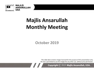 Ansarullah Monthly Meeting - October 2019 Recap
