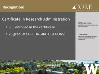 Graduates of Research Administration Program Receive Recognition and Congratulations