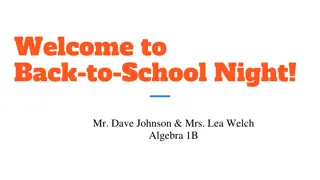 Meet Mr. Dave Johnson and Mrs. Lea Welch - Algebra 1B Instructors