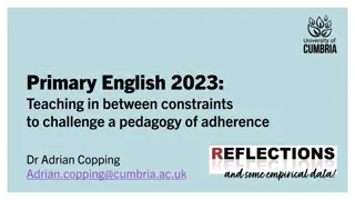 Challenging Pedagogy in Primary English Teaching: Insights from Dr. Adrian Copping