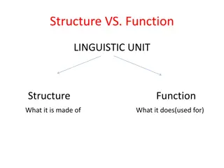Understanding Linguistic Units: Structure vs. Function
