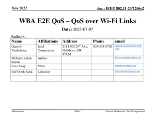 End-to-End QoS Project Overview in IEEE 802.11-23 Documents