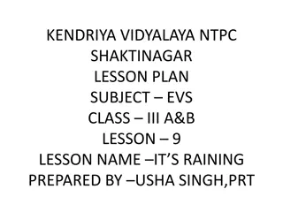 Lesson Plan: Understanding Rain and Water Cycle for Class III A&B