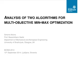 Analysis of Algorithms for Multi-Objective Min-Max Optimization