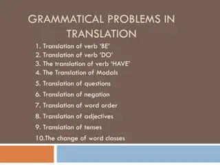 Common Grammatical Challenges in Translation