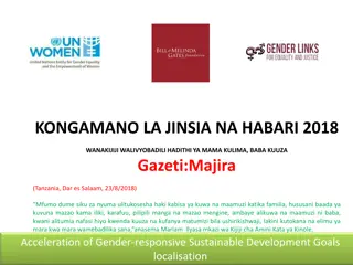 Transformation of Gender Roles in Agricultural Practices at Tandai Village, Tanzania