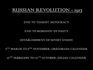 Russian Revolution 1917: Collapse of Autocracy to Establishment of Soviet Union