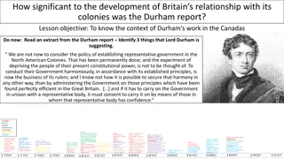 Significance of Durham Report in British Colonial Relationships