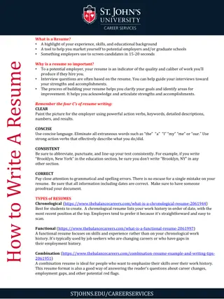Tips for Crafting an Effective Resume