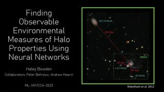 Neural Network Approach for Halo Properties Analysis