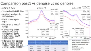 Explore Difference Between Denoising and No Denoising in Particle Physics Analysis