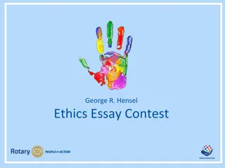 Rotary George R. Hensel Ethics Essay Contest
