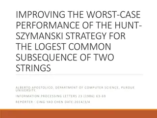 Enhancing the Hunt-Szymanski Strategy for Longest Common Subsequence