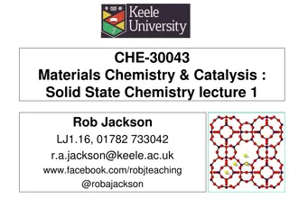 Solid State Chemistry Lecture Summary