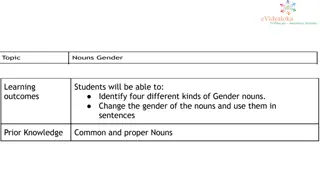 Understanding Gendered Nouns and Formation of Feminine Words
