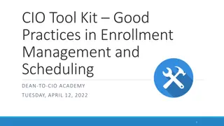 Efficiency and Best Practices in Enrollment Management and Scheduling