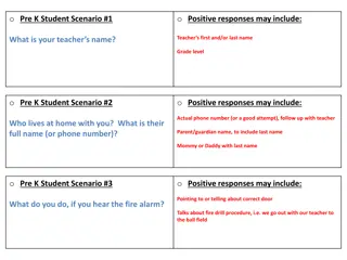 Pre-K Safety Scenarios and Responses