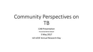 Insights on Community Perspectives and Progress in Tuberculosis Research