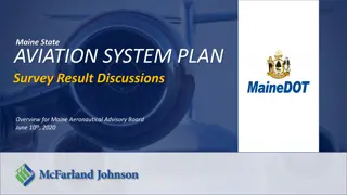 Maine Aviation System Plan Survey Results & Airport Functions Ranking