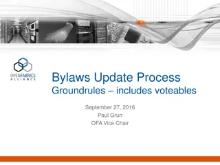 Bylaws Update Process Groundrules for Effective Decision-Making
