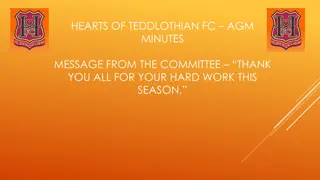 Hearts of Teddlothian FC AGM Minutes and FA Charter Standard Update